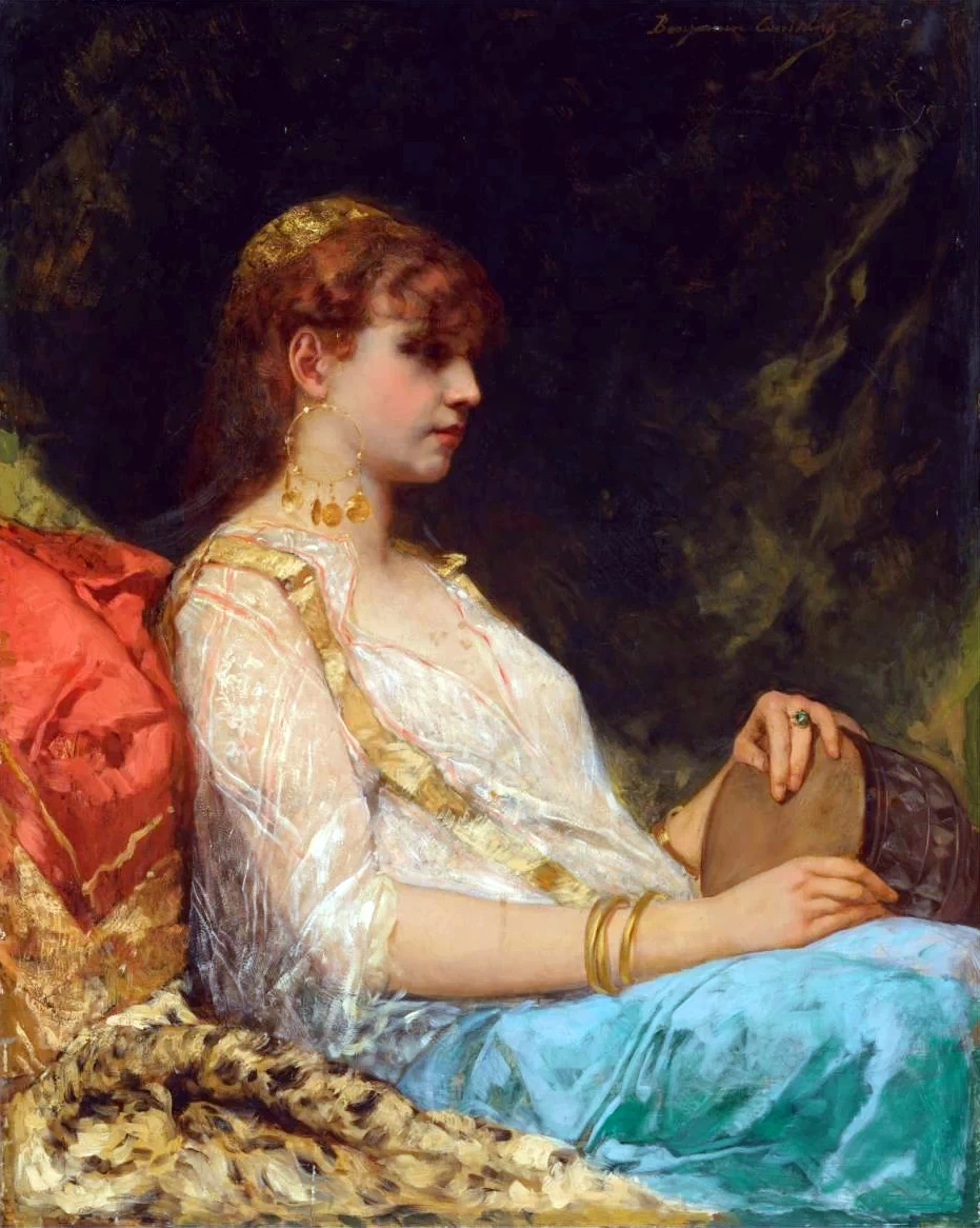 Jean - Joseph Benjamin, Constant, 124, Orientalista con tamburello